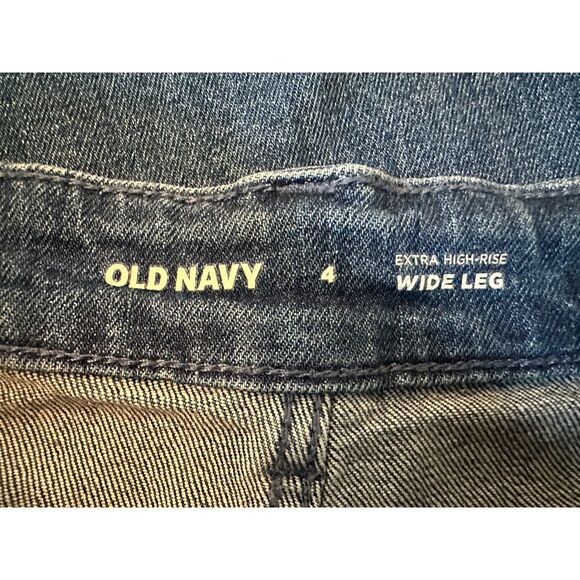 Old Navy Extra High Rise Wide Leg Jeans Size 4 - Picture 3 of 12